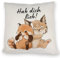 Luchs und Panda Kissen mit Spruch Hab Dich lieb Paar Edition Perfekt für Freunde und Partner voller Liebe und Umarmung Ideal als Valentinsgeschenk
