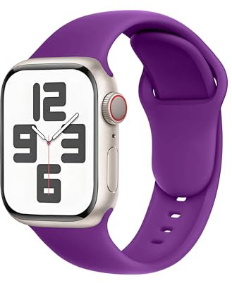 SRena SBC1 for Cinturino Apple Watch 38 40 41 42 44 45 46 mm,Ultra e Ultra 2,SE,Serie 7/8/9/10 - Compatibile con Tutti i Modelli,Viola Regina