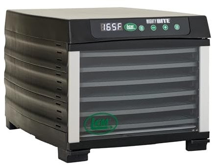 LEM Products MightyBite 6-Tray Dehydrator, Food Dehydrator for Beef, Meat, Vegetables and Fruits, Includes Dryer and 6 Trays, Black