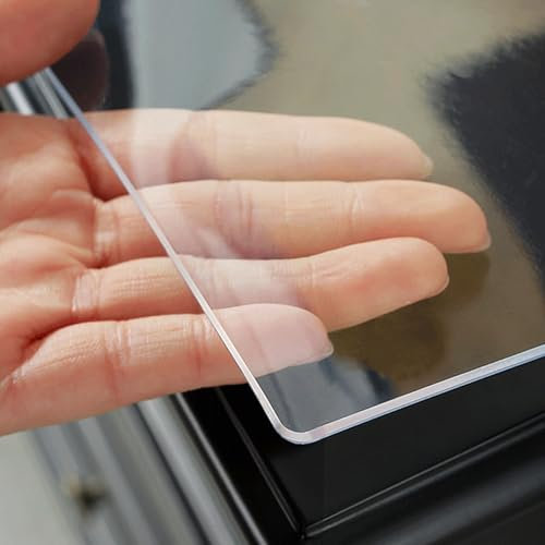 haiyusm Schreibtischunterlage Transparent Bodenschutzmatte Bürostuhl Schreibtischstuhl Unterlage PVC Bodenbelag Meterware Tischschutz 1.5mm rutschfest und Verschleißfest (transparent,120cm×150cm)