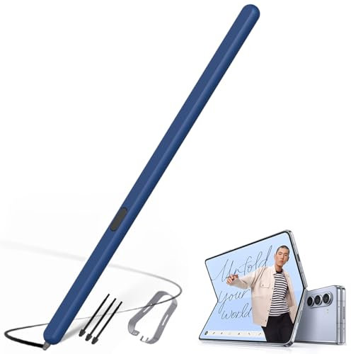 Stylet Tactile de Remplacement S Pen Fold Edition pour Galaxy Z Fold6/Fold5, Stylet pour Stylet S Pen Fold3/Z Fold4, Stylet d'entrée pour Z Fold 6-Bleu