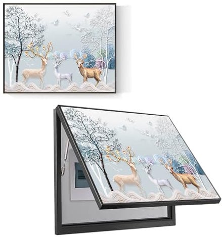 Electric meter wall decoration Creative Electric Panel Decoration Box Distribution Box Decorative Painting Wall Hanging Painting with Hydraulic Rod Supports
