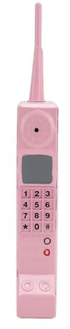 Keenso 90s Phone Prop, Cell Phone Ornament Retro Phone Prop for Home Living Room Decor (Pink)