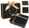 Gift Box Set for Presents, Large Textured Paper Box with Ribbon Gift Bag & Lids, Greeting Card Shredded Paper for Valentine’s Day Mother’s Day Birthday Anniversaries Bridal Party(Black)