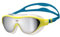 ARENA Uni-Kinder-Schwimmbrille The One Mirror, für Kinder im Alter von 6 bis 12 Jahren, große Passform, Polycarbonat-Linse, silberfarben/weiches Grün/Blau, Cosmo