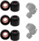 Alriedy Ersatz Ohrstöpsel Für Sony WF-1000XM4 WF-1000XM3 WF-1000XM5, Memory Foam Aufsätze Für Sony In-Ear, Sony Wf-1000xm4 1000xm5 Ersatz Ohrstöpsel, 3 Paar Größe M Für Charging Case, (S, Schwarz)