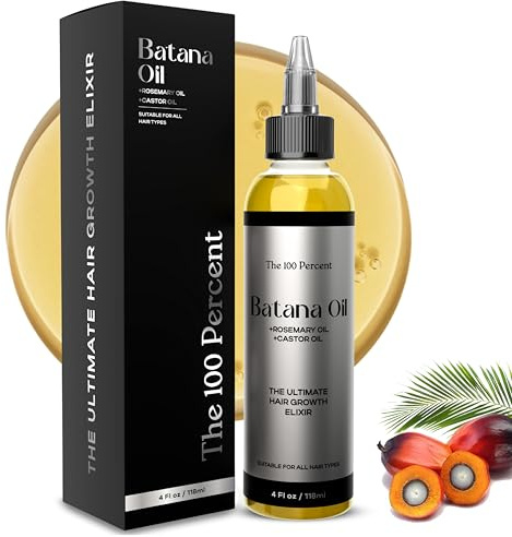 Pure and Raw Batana Oil for Hair Growth Dr Sebi Organic Sourced from Honduras 4.2 OZ / 120g - Cold Pressed - 100% Pure - Hair Growth Oil - Hair Oil Botana (120ml)