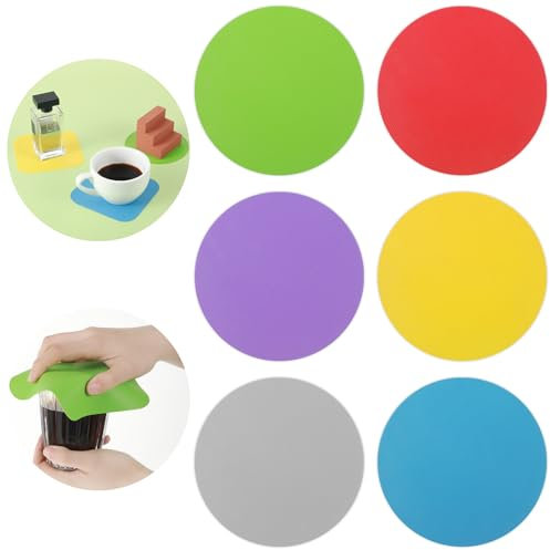 Oruola 6pcs Rubber Jar Gripper Pads,Jar Openers for Arthritis Hands,Multi-Purpose Silicone Jars Opener Gripper Pad for Weak Hands,Round Rubber Bottle Lid Tops Openers for Seniors with Arthritis