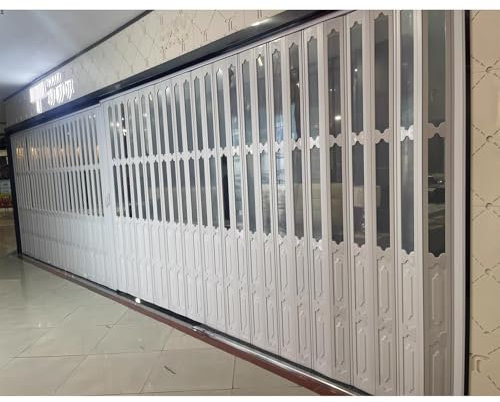 Porte a libro Porta a soffietto con maniglie/vetro acrilico/serratura, stili e dimensioni personalizzabili Porta pieghevole magnetica in PVC, porta scorrevole divisoria per spazi grandi e piccoli(216x