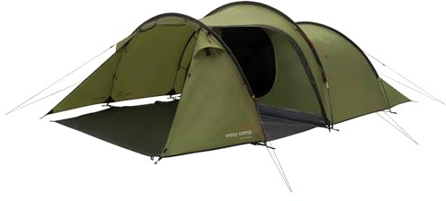 Easy Camp Hemsedal 4 Tunnelzelt, 4 Personen, Fahrrad & Motorrad Touring, 51 x 19 cm Packmaß, 5,6 kg, WeatherGuard 2000 Wasserdicht