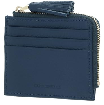 Coccinelle Leder Kartenetui Tassel Credit Card Holder Deep Blue blau