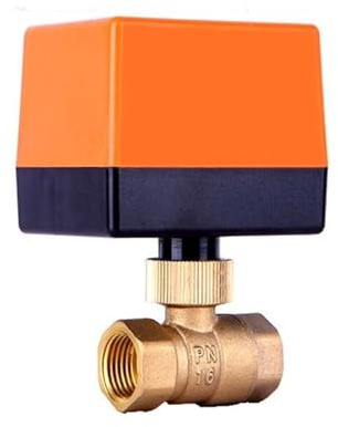 DN15/DN20/DN25 Kugelhahn Mit Elektrischem Motor, Messing, AC 220 V, 2 Wege, 3 Drähte, 1,6 MPa Stellantrieb. for Wasser, Gas, Öl(1,220VAC)