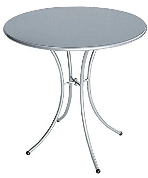 Pigalle Emu Tisch Art. 906, ø 80 cm, pulverbeschichteter Stahl, Aluminium fabre cod. 20