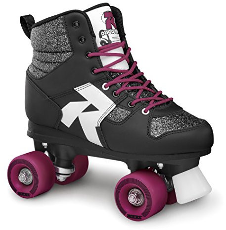 Roces Disco Palace Rollerskates/Rollschuhe Street, Glitter-Black, 38