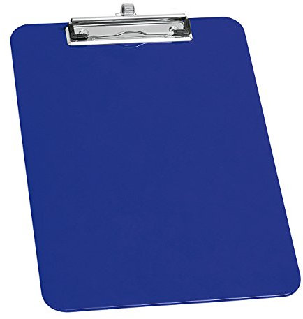 Wedo 576603 Klemmbrett A4, Stifthalter, Aufhängeöse, Blau