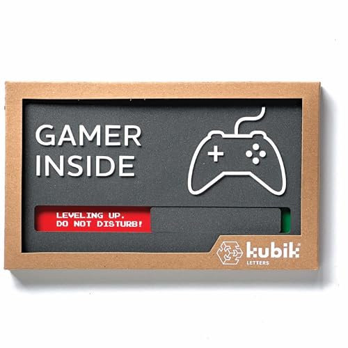 Gaming Sign – Cool Game Decor with Raised Letters, Acrylic Gamer Display for Men, Boys, and Teens – Fun Stuff for Bedroom or Setup Decoration