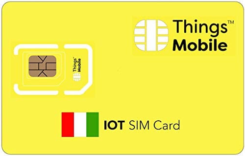 Daten-SIM-Karte IOT Italien - Things Mobile - mit weltweiter Netzabdeckung und Mehrfachanbieternetz GSM/2G/3G/4G. Ohne Fixkosten und ohne Verfallsdatum. 10 € Guthaben inklusive