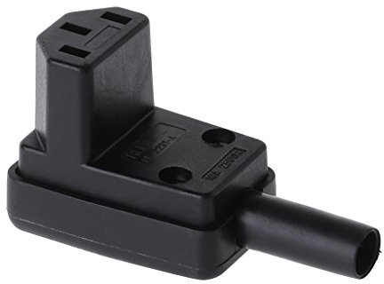 Connecteur de câble d'alimentation coudé à 90 degrés IEC 320 C13 femelle AC 10 A 250 V