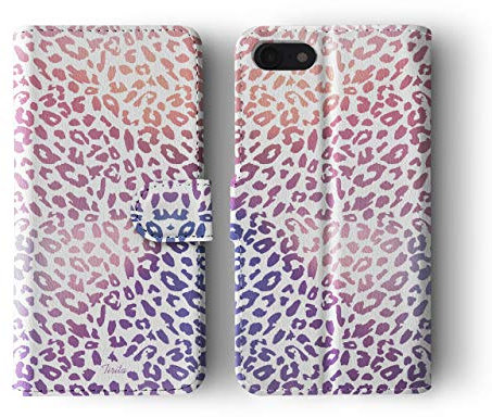 Tirita Wallet Leather Flip Phone Case Compatible with iPhone 5 / 5s / SE 2016 PRINTED GLITTER, NOT REAL GLITTER Animal Print Tiger Leopard Giraffe Snakskin