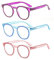 Suertree Blaulicht Brille 3pcs Blaulichtfilter Lesebrille Computerbrille Sehhilfe Augenoptik Lesehilfe für Damen 0.0X JH211