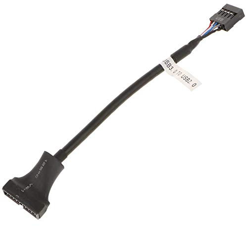 POFET Cable adaptador USB 3.0 de 20 pines macho a USB 2.0 hembra de 9 pines