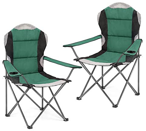 Hyfive Klappbarer Campingstuhl - Grün - 2 Stühle