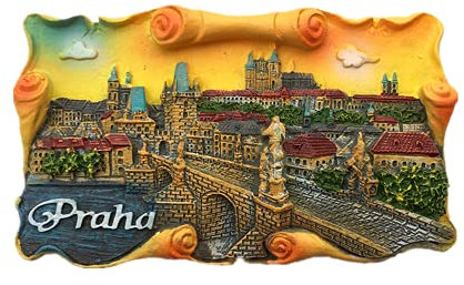 3D-Kühlschrankmagnet, Prag, Tschechische Republik, Souvenir, Geschenk, Kunstharz, Bastel-Kollektion