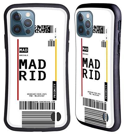 Head Case Designs Madrid, Italy Luggage Tags Hybrid Case Compatible With Apple iPhone 12 / iPhone 12 Pro