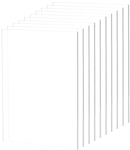 10 Ppezzi Fogli Acrilici Trasparenti, Pannello Acrilico per Cornice, Pannelli in Acrilico A4, Vetro Acrilico per Display, Foto, Visualizzazione di Progetti, Pittura
