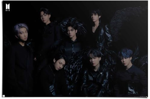 REINDERS Poster, Bangtan Boys, Teenager Zimmer, Poster, Wanddeko, Room Decor, Bilderdruckpapier, Schwarz, 61 x 91,5