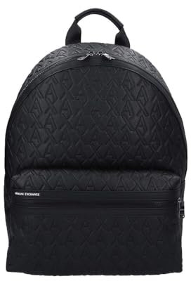 Armani Exchange Herren Liam Rucksack, Schwarz, M, Schwarz , M