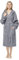 Peignoir de bain, longueur mollet, taille femme: M, taille unisexe: S-M, Gris