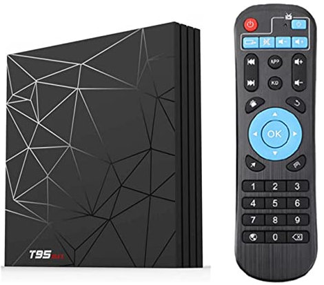 LIROM Android 9.0 TV Box, T95 MAX 4GB 64GB con Allwinner H6 Quad-Core 64Bit Arm Corter-A53 CPU Mali-T720 MP2 GPU 4GB RAM 64GB ROM 6K 4K 2.4Ghz WiFi 5 Decodificador,4gb+32gb