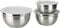 Nobel Mixing Bowl Set of 3, Stainless Steel Nesting Bowls Heavy Duty & Dishwasher Safe, Space-Saving Storage Metal Bowl, Air Tight White lids (14, 16 & 18 cm Diameter)