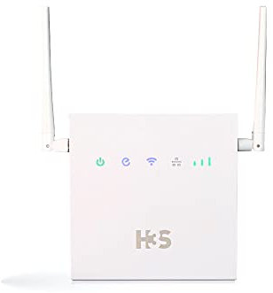 H3S - R01, 4G LTE Router (Cat 4), WiFi Móvil 802.11b/g/n, MicroSIM, Puertos Ethernet WAN/LAN, Antena Desmontable, Batería Opcional