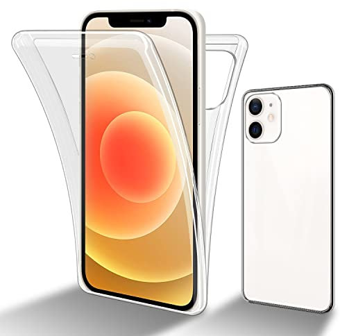 Cadorabo Hülle kompatibel mit Apple iPhone 12 Mini in TRANSPARENT - 360° Full Body Schutzhülle - Front- und Rückenschutz, Rundumschutz mit Displayschutz