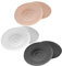 FOYTOKI 3 Pairs Breathable Chinlon Bra Inserts for Women Invisible Round Pads in Black White and Skin Tone for Comfortable