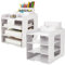 CYEER 2 Stück Schreibtisch Organizer A4 Ablagefächer Stapelbar 4-Tier Papierablage Büro, Weiß Ablage Schreibtisch Ablagekorb mit Mini Schreibtisch Organizer für Büro Arbeitszimmer Schule Office