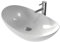 EMKE Waschbecken Aufsatzwaschbecken Oval 61 × 36 × 15 cm, Klein Waschbecken Badezimmer & Gäste WC, Handwaschbecken Waschtisch Oval Waschbecken Bad Waschschale Weiß