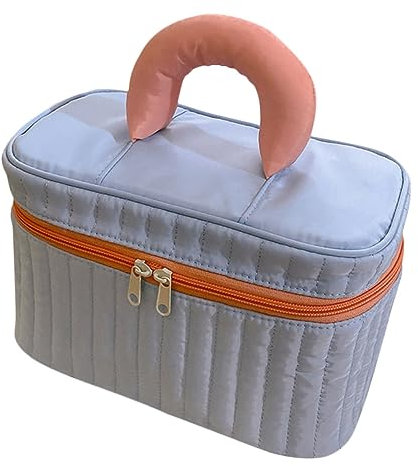 Ipetboom Portable Travel Cosmetic Bag Large Capacity Makeup Brush Organizer Toiletry Bag Zipper Closure and Maintain for Women Girls