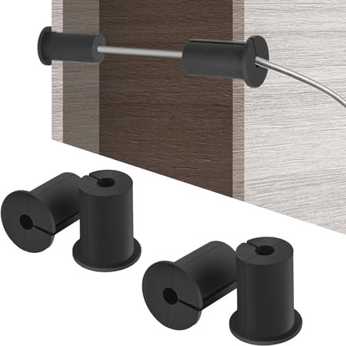 4 Pcs Cable Grommet Kit for Starlink, Wall Pass Through Grommets Compatible with Starlink Mount for Cord Protection, Cable Routing Bushings for 1 Wall Hole, Starlink Accessories(Black).