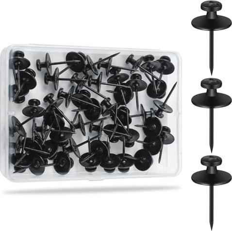 KURUI 60 clavos de doble cabeza para colgar fotos, kit de decoración amigable con los inquilinos, ganchos de pared para baño, sala de estar, oficina, chinchetas para arte de marco de tapiz, montaje en