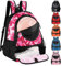 Basketballtasche für Damen und Herren, mit Ball- und Schuhfach, 30 l Fassungsvermögen, leicht, atmungsaktiv, für Mädchen und Jungen, Fußballtasche, Rucksack, passend für Volleyball, Pink-Tarnmuster