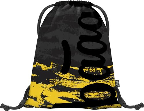 Baagl Turnbeutel für Jungen, wasserdichte Schuhbeutel für Kinder, Schule und Kindergarten Sportbeutel für Junge, Sportrucksack, Gymsack (Dune)