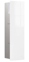 EMCO ASIS PURE WC-Modul mit Glasfront Türanschlag Links, Unterputz Weiß (hochglanz) 60 cm Unterputz Türanschlag rechts Papierführung seitlich