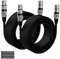 Mygatti Câble Microphone XLR 5 Mètres(Lot de 2,Nior),mâle vers femelle,câble patch DMX équilibre blindé 3 broches,Avec suppression EMI et RFI,Compatible avec amplificateur,hautparleur