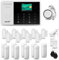 HUXGO® HXA005 Alarmanlage fürs Haus WiFi + GSM Set mit Sirene | Funk Alarmanlage Wohnung mit App. TUYA |Alarm System mit 9X Bewegungssensor, 9X Fensteralarm/Türsensoren | Smart Home