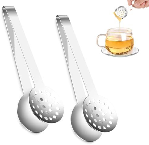 2 Pcs Stainless Steel Tea Bag Squeezer - Effective Tea Tool for Easy Extraction - Ideal for Loose Leaf and Bagged Tea - No More Burned Fingers