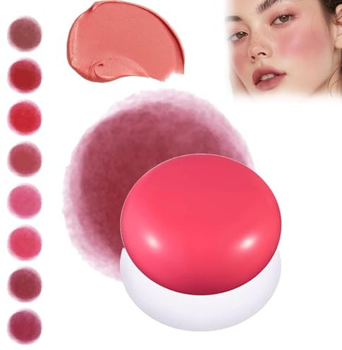 Korean Pudding Pot Blush Blurring Pudding Pot Lip Multi-Use Soft Matte Finish Makeup Blush Velvet Matte Blush Lipstick for Cheek Lip Eye