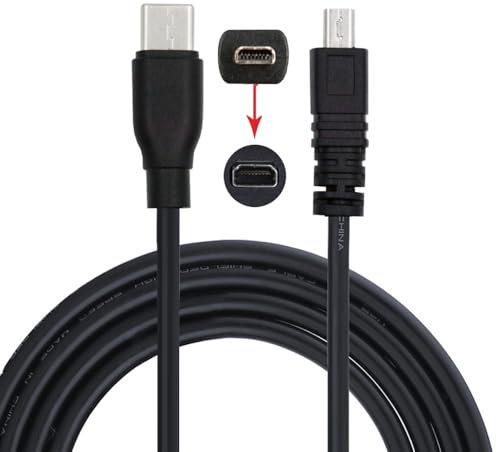 CY Câble d'alimentation de données USB-C Type-C vers mini-appareil photo 8P pour Coolpix UC-E6 UC-E16 UC-E17 DSC-W DMC-S EX-Z